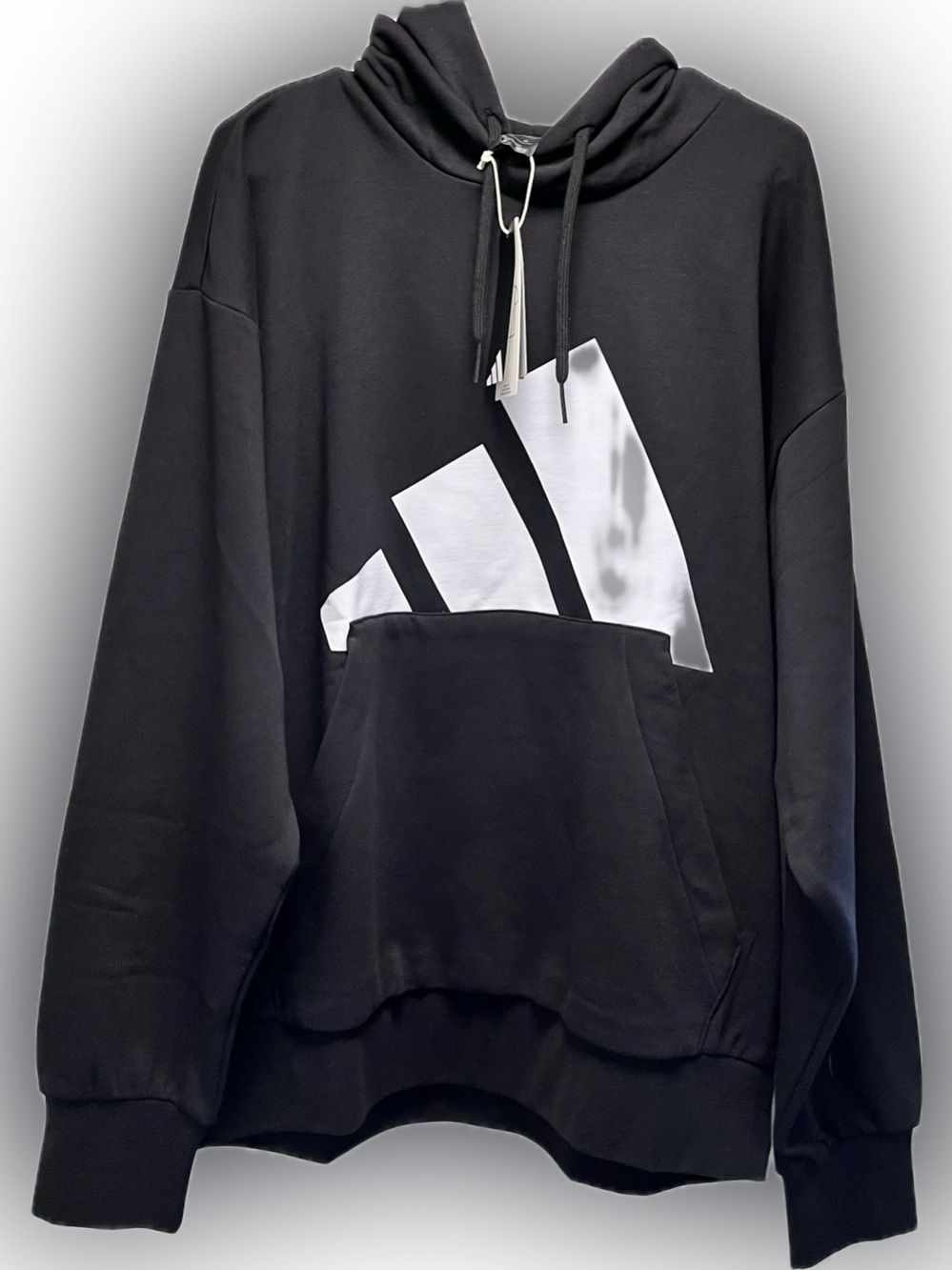 NWT adidas rare Men's Black Hoodie with White Logo nwt oversized fw26